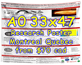 Cheapest Fabric/Paper Research Poster Montreal size A0 Poster from $70